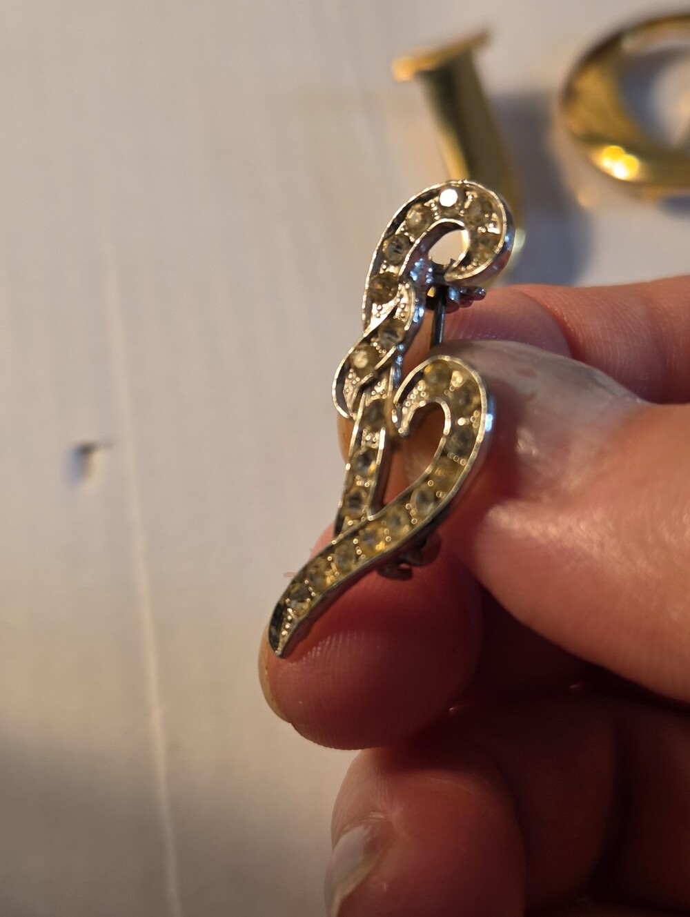Gold and Silver Letter Brooches And Pin Jewelry Set - Mixed Initials - Picture 9 of 10